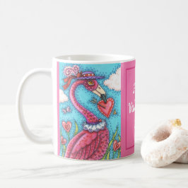PINK FLAMINGO VALENTINE HERZEN, NIEDLICHE LIEBE VÖ KAFFEETASSE