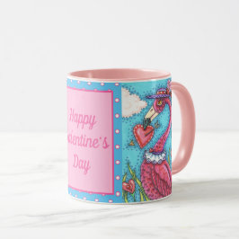 PINK FLAMINGO VALENTINE HERZEN, NIEDLICHE LIEBE VÖ TASSE