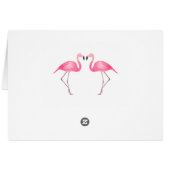 Pink Flamingo Vielen Dank an den tropischen Wedels (Rückseite Horizontal)