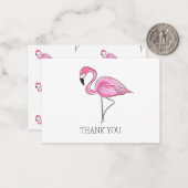 Pink Flamingo Vielen Dank, dass Sie sich Karten (Vorderseite/Rückseite Beispiel)