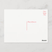 Pink Flamingo Vielen Dank für die tropische Hochze Postkarte (Rückseite)