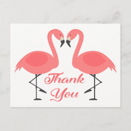 Pink Flamingo Vielen Dank für die tropische Hochze Postkarte
