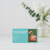 Pink Flamingo Visitenkarte (Stehend Vorderseite)