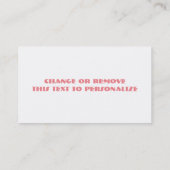 Pink Flamingo Visitenkarte (Rückseite)