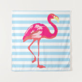 Pink Flamingo Wandteppich (Vorderseite (Horizontal))