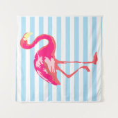 Pink Flamingo Wandteppich (Vorderseite)