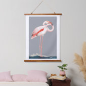Pink Flamingo Wandteppich Mit Holzrahmen (Schlafzimmer)