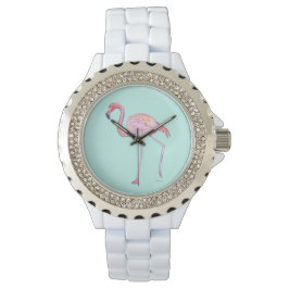 Pink Flamingo Watch - Minzgrün Armbanduhr