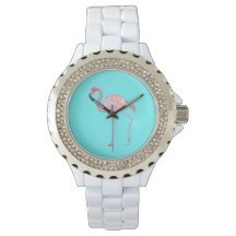 Pink Flamingo Watch - Türkisblau