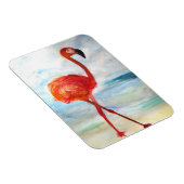 Pink Flamingo Watercolor Foto Magnet (Rechte Seite)