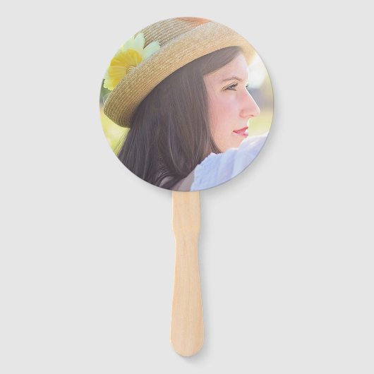 Pink Flamingo Watercolor Luau Abschluss Foto Fächer (Rückseite)