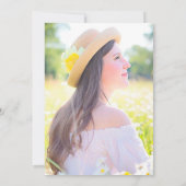 Pink Flamingo Watercolor Luau Abschluss Vielen Dan Ankündigung (Rückseite)