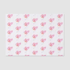 Pink Flamingo Watercolor Pattern Beach Seidenpapier