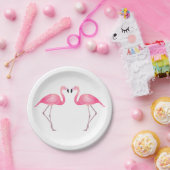 Pink Flamingo Wedding Brautparty Tropical Luau Pappteller (Party)