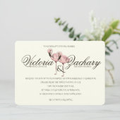 Pink Flamingo Wedding Einladung (Stehend Vorderseite)