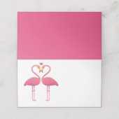 Pink Flamingo Wedding Party Tropical Escort Platzkarte (Außenseite Aufgefaltet)