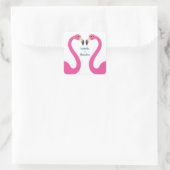 Pink Flamingo Wedding Sticker (Tasche)