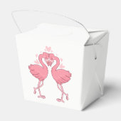 Pink Flamingo Wedding Tropical Hawaiian Luau Beach Geschenkschachtel (Rückseite)