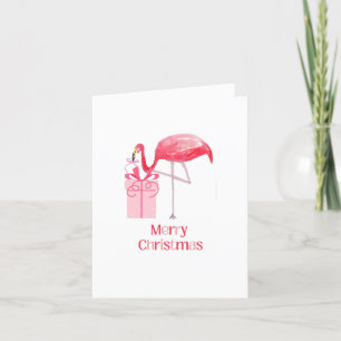 Pink Flamingo Weihnachten Retro Tropischer Urlaub