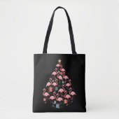 Pink Flamingo Weihnachtsbaum Flamingos Holiday Tasche (Vorderseite)