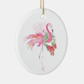 Pink Flamingo Weihnachtsdekor Keramik Ornament (Rechts)