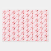 Pink Flamingo Weihnachtsfeiertag Whimsical Geschenkpapier Set (Vorderseite)