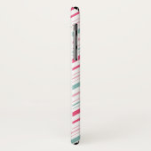 Pink Flamingo Weihnachtsmannmütze Candy Canes und Case-Mate iPhone Hülle (Hinten/Links)