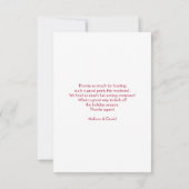 Pink Flamingo Weihnachtsmannmütze Candy Canes und  Dankeskarte (Rückseite)