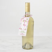 Pink Flamingo Weihnachtsmannmütze Candy Canes und Flaschenanhänger (Angewinkelt)