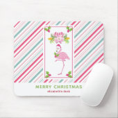 Pink Flamingo Weihnachtsmannmütze Candy Canes und  Mousepad (Mit Mouse)