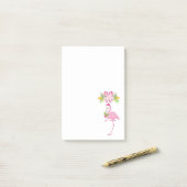 Pink Flamingo Weihnachtsmannmütze Candy Canes und  Post-it Klebezettel (Auf Schreibtisch)