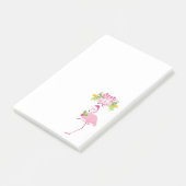 Pink Flamingo Weihnachtsmannmütze Candy Canes und  Post-it Klebezettel (angewinkelt)