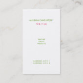 Pink Flamingo Weihnachtsmannmütze Candy Canes und  Visitenkarte (Rückseite)