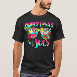 Pink Flamingo Weihnachtsmannmütze Weihnachten im J T-Shirt