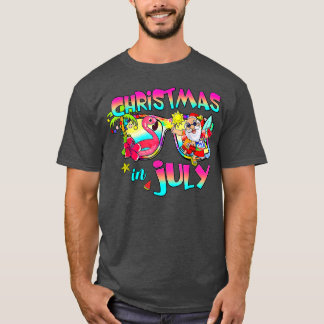 Pink Flamingo Weihnachtsmannmütze Weihnachten im J T-Shirt