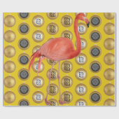 PINK FLAMINGO Weihnachtsverpackung Geschenkpapier (Flach)