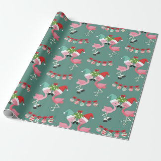 Pink Flamingo Weihnachtswrapping Paper Geschenkpapier