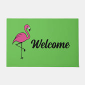 Pink Flamingo Welcome Mat Doormat Rug Fußmatte (Vorderseite)