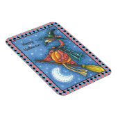 PINK FLAMINGO WITCH, FLIEGT ÜBER DEM MOND AUF EINE MAGNET (Rechte Seite)