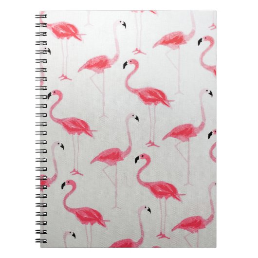 Pink Flamingo Zeichnend Flamingo Artist Pink White Notizblock (Vorderseite)