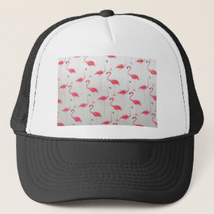 Pink Flamingo Zeichnend Flamingo Artist Pink White Truckerkappe