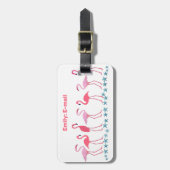 Pink Flamingoes Personalized Luggage Tags Gepäckanhänger (Vorderseite vertikal)