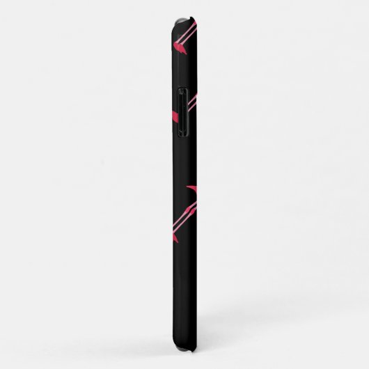 Pink Flamingos auf Personalisiert schwarz Case-Mate iPhone Hülle (Hinten/Rechts)