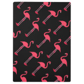 Pink Flamingos auf Personalisiert schwarz Klemmbrett (Rückseite)
