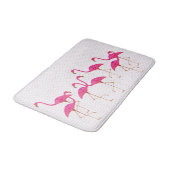 Pink Flamingos Bath Mat Badematte (Schrägansicht)