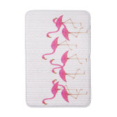 Pink Flamingos Bath Mat Badematte (Vorderseite Vertikal)