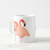 Pink Flamingos Beach Hochzeit Kaffeetasse (Vorderseite Links)