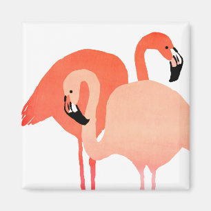 Pink Flamingos Beach Hochzeit Magnet