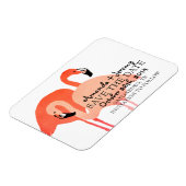 Pink Flamingos Beach Save the Date Magnet (Linke Seite)