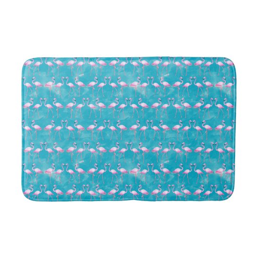 Pink Flamingos Beach Summer Badematte (Vorderseite)